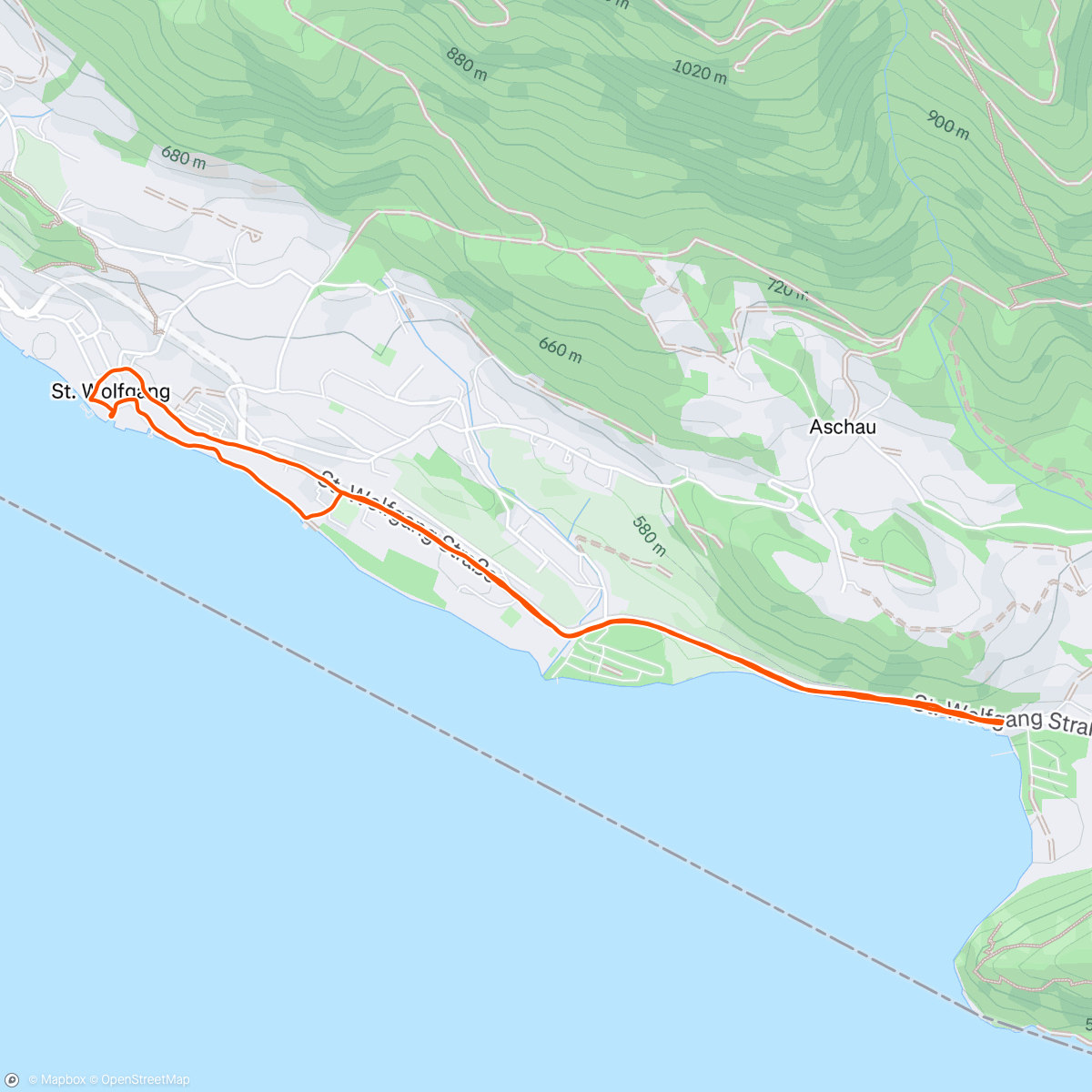 Map of the activity, Afternoon Run