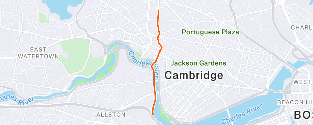 Map of the activity, Morning Run