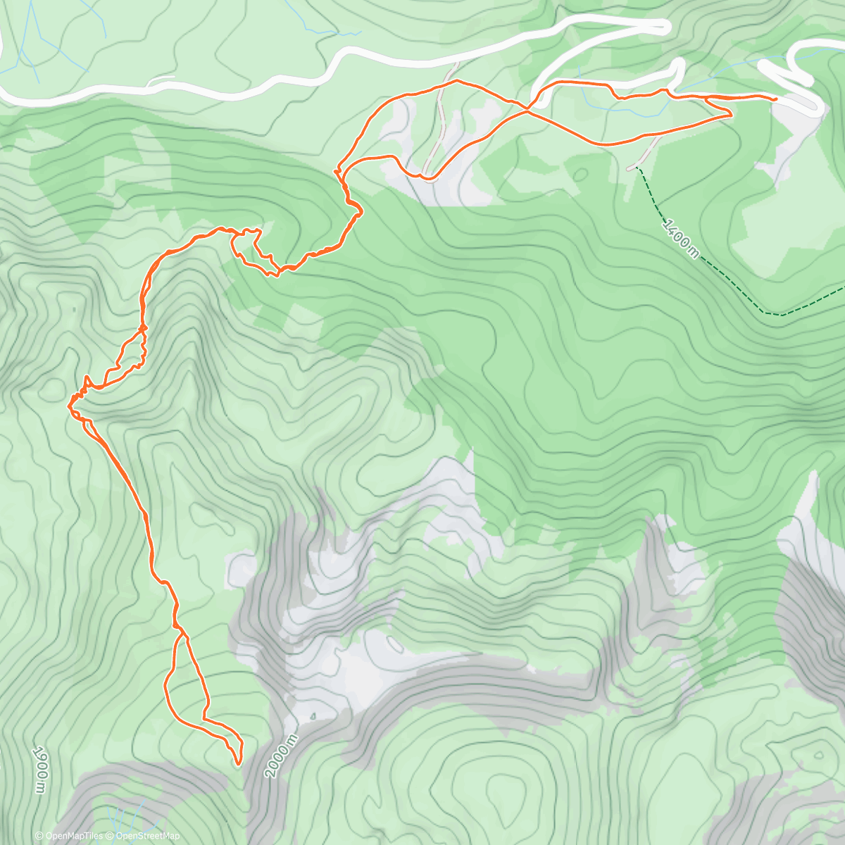 Карта физической активности (Mont Ceint ski de rando)