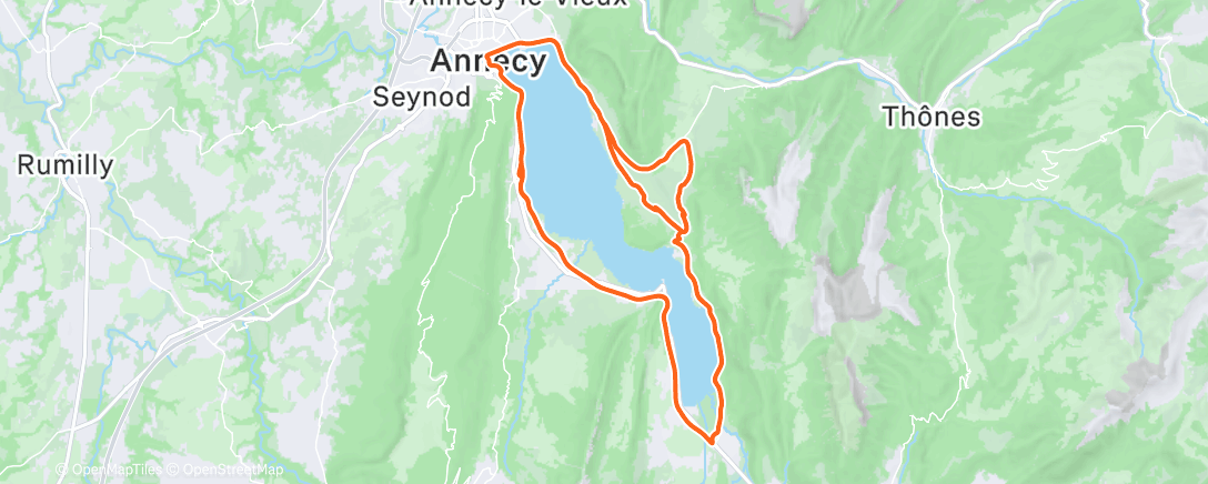 Map of the activity, Sortie vélo dans l'après-midi