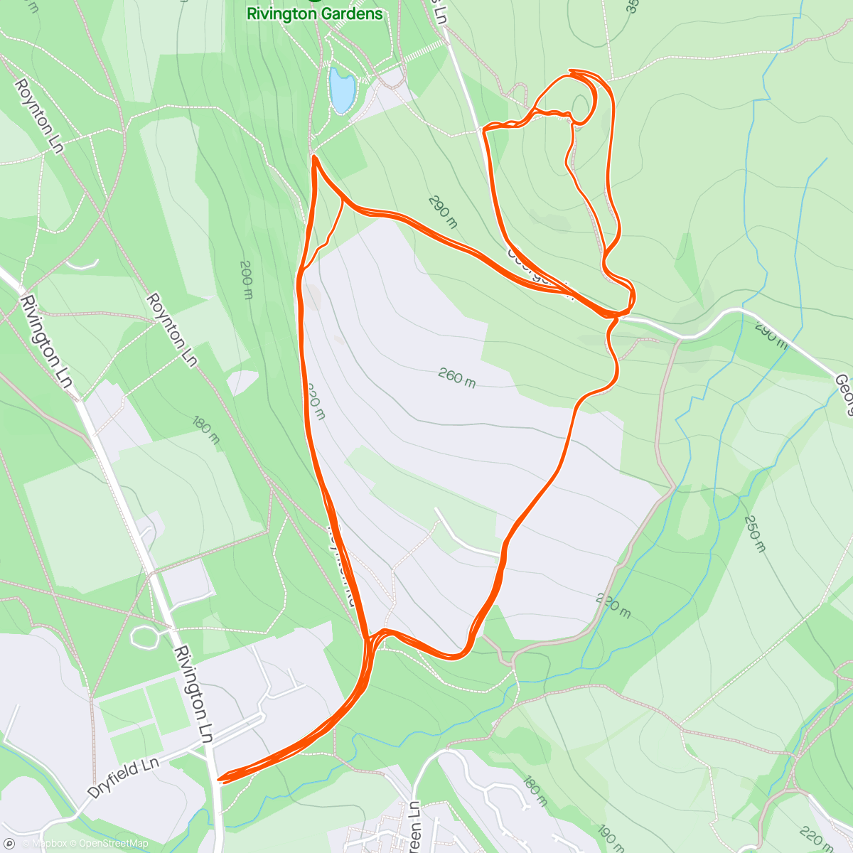 Mapa da atividade, Early training yomp! 5xpike hike/run repeats