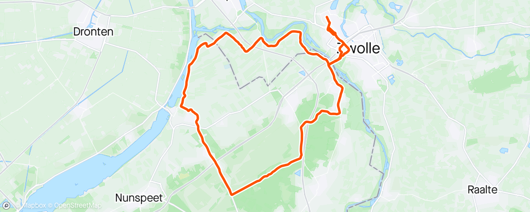 Map of the activity, KZZ Evening Ride