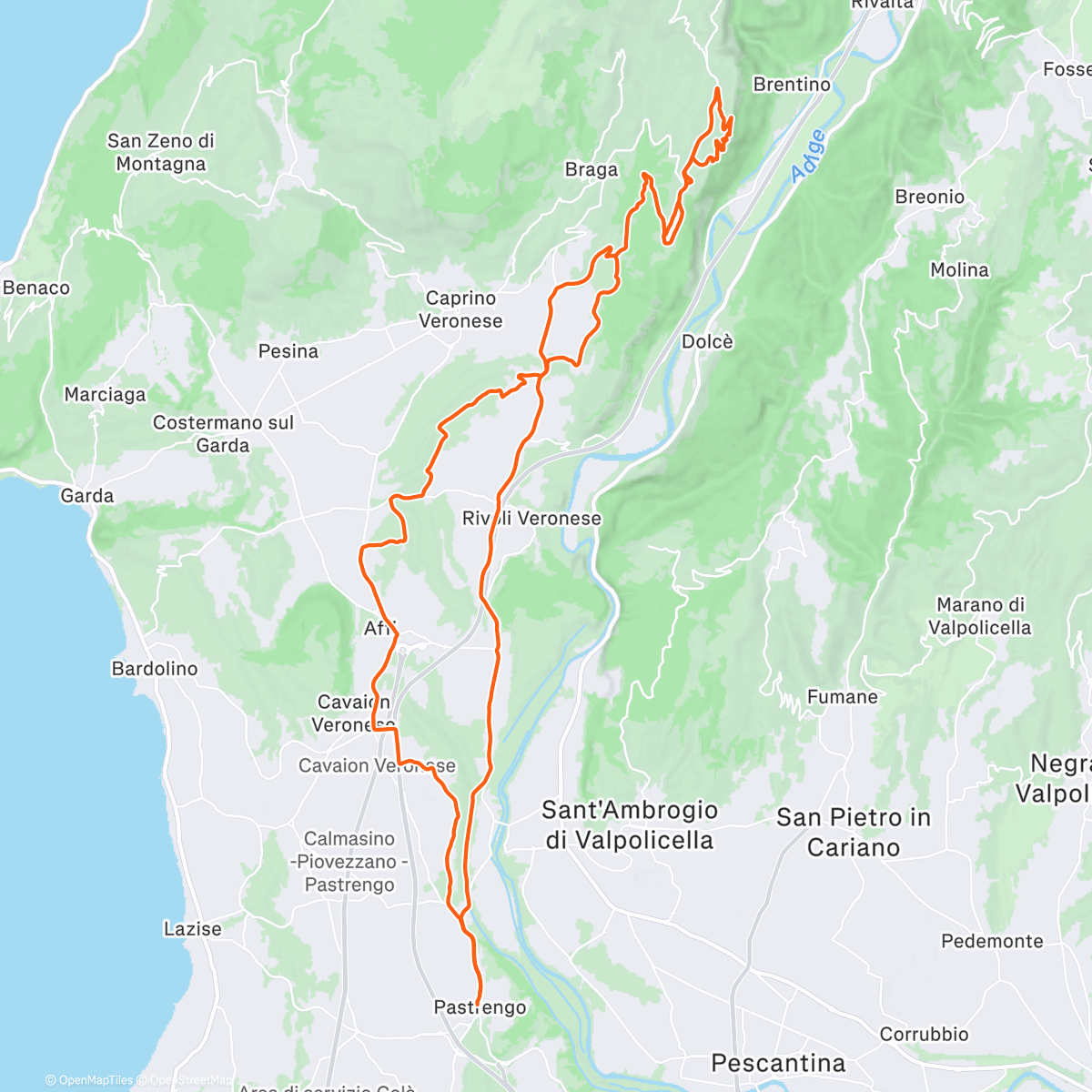 Map of the activity, MTBsentiero di Maria robe mai viste