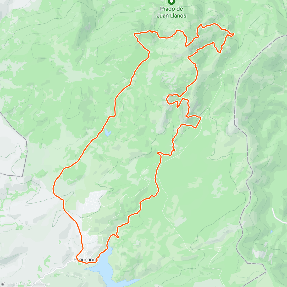 Map of the activity, Trail Peguerinos