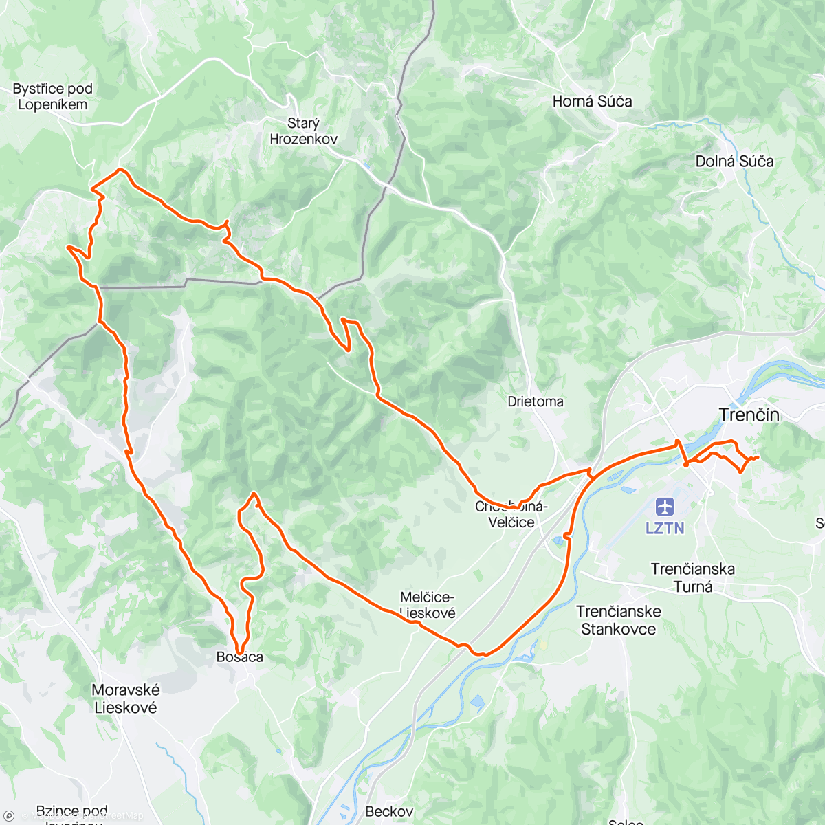 Mapa da atividade, Na Lopeník a na Svijany