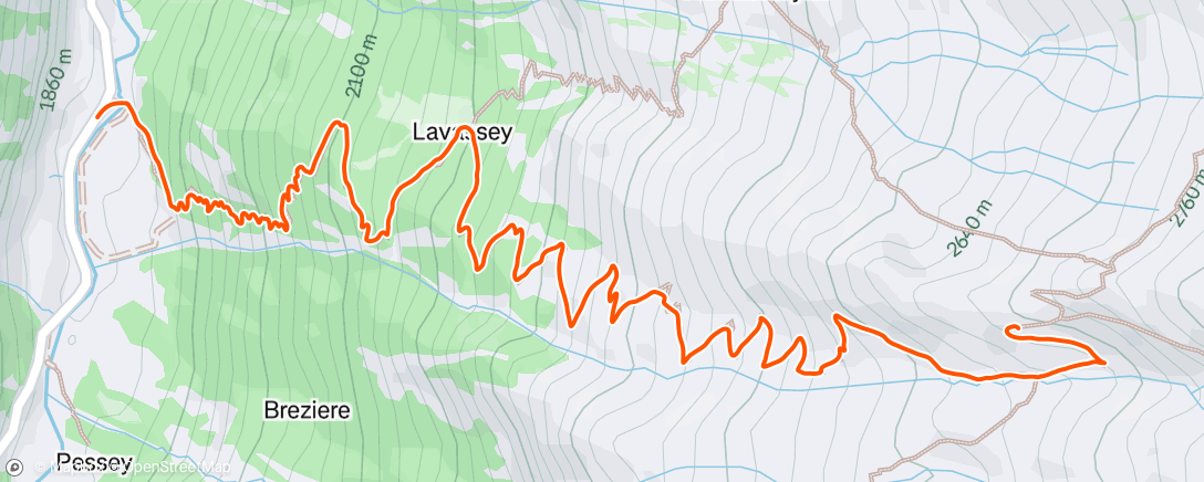Map of the activity, Ascension grand paradis p1