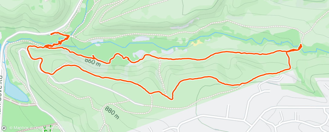 Map of the activity, Lunch Hike