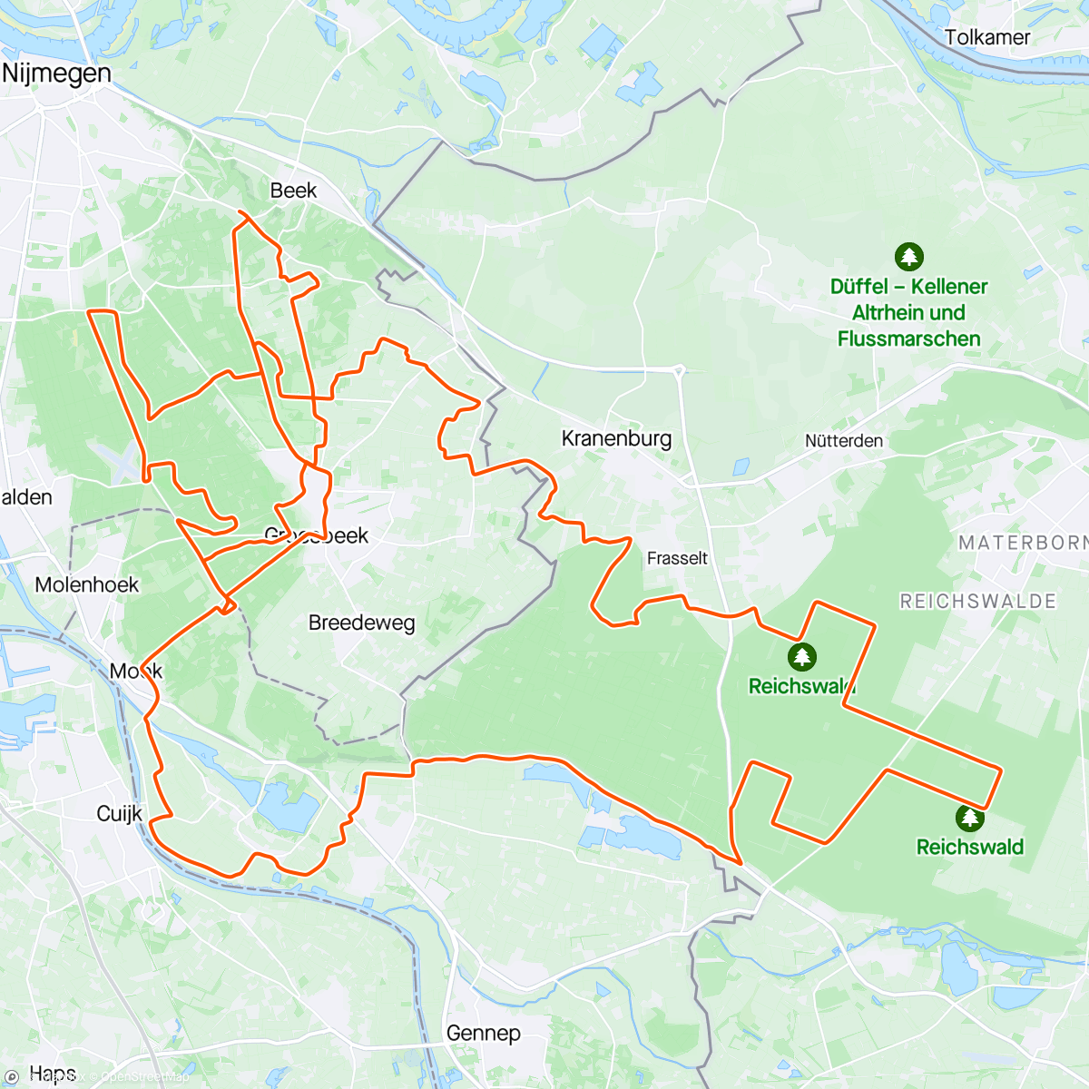 Map of the activity, Ochtendje Boswachterij ❤️‍🔥