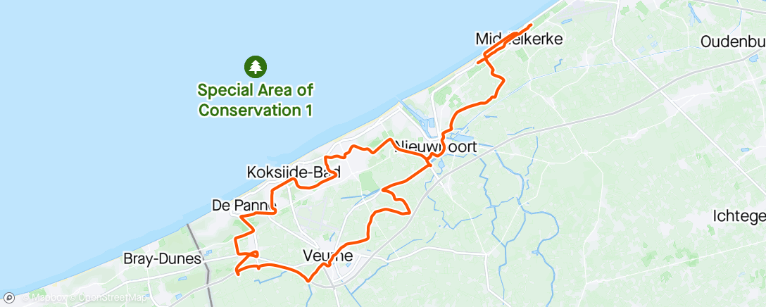 Map of the activity, Morning Ride met A-ploeg