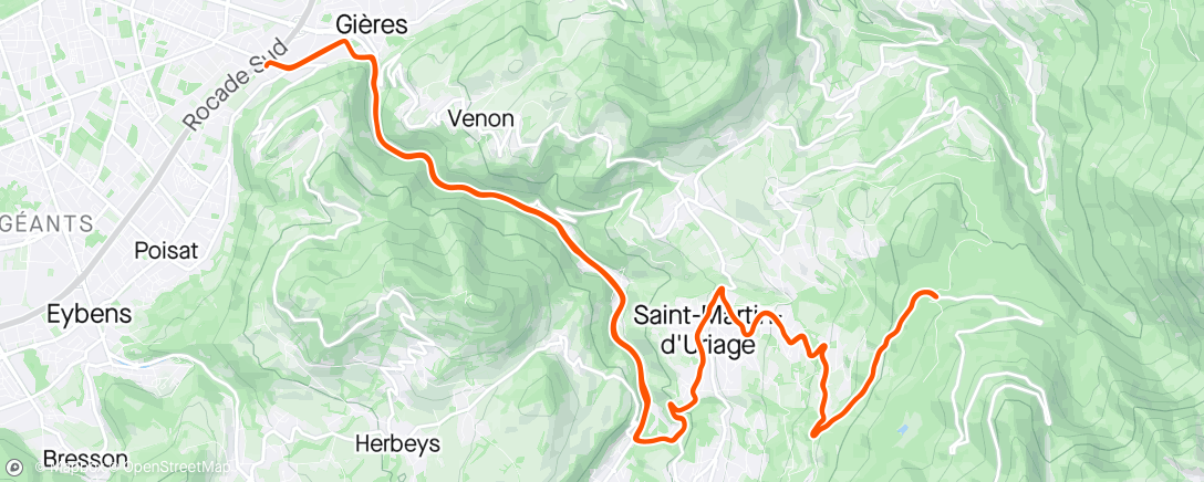 Map of the activity, A/R aux Seiglières