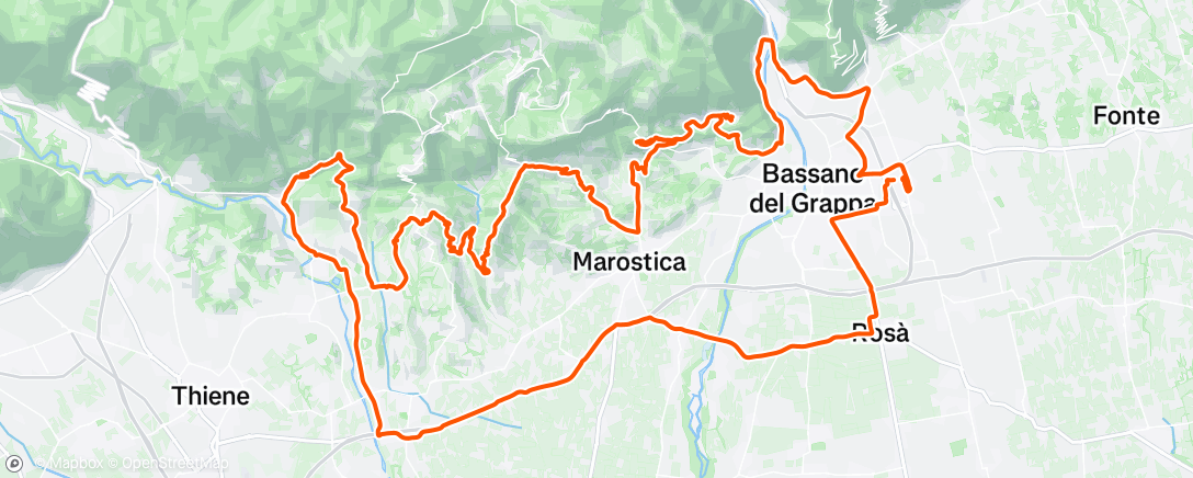 Map of the activity, Giro mattutino