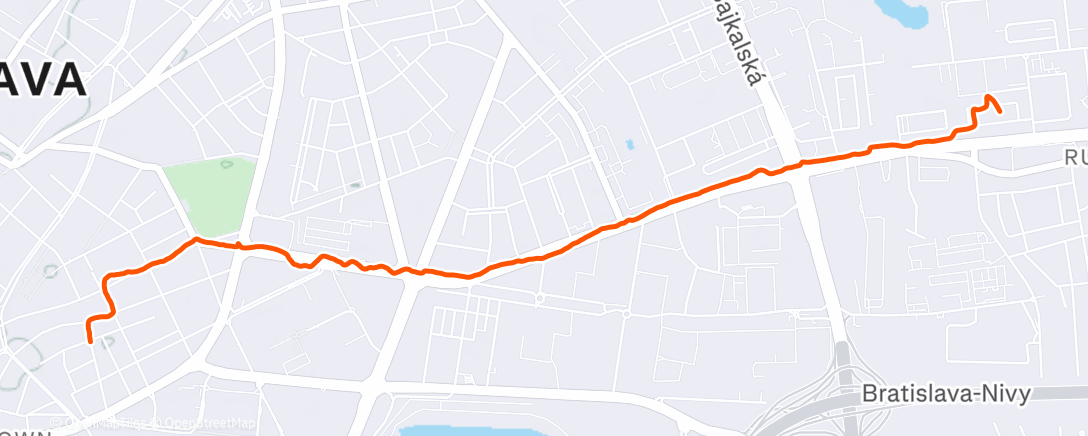 Map of the activity, Night Walk