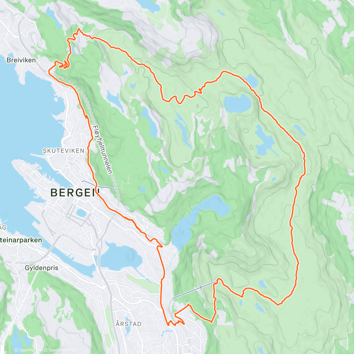 Map of the activity, TEV run