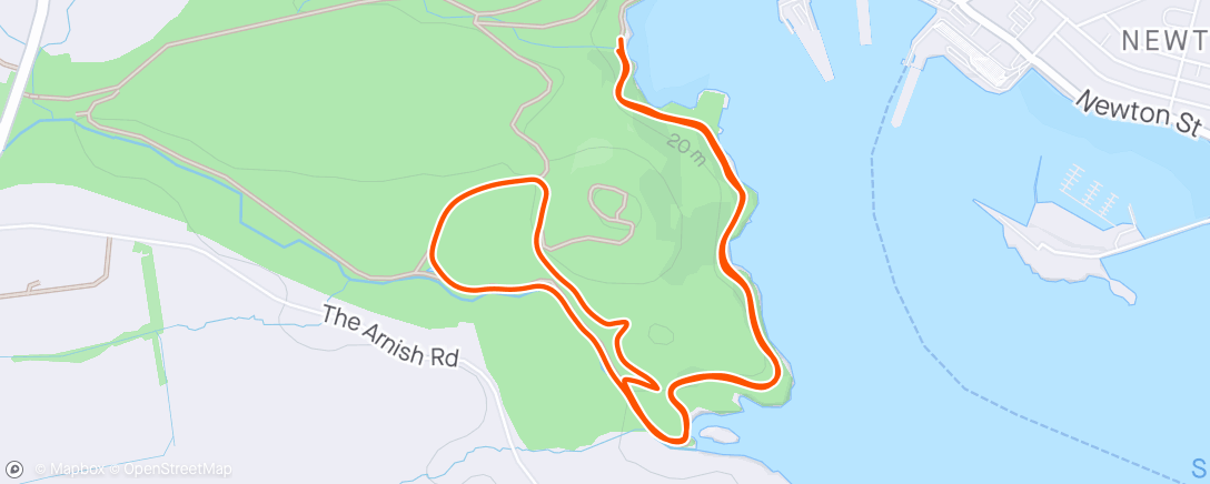 Map of the activity, park'run'