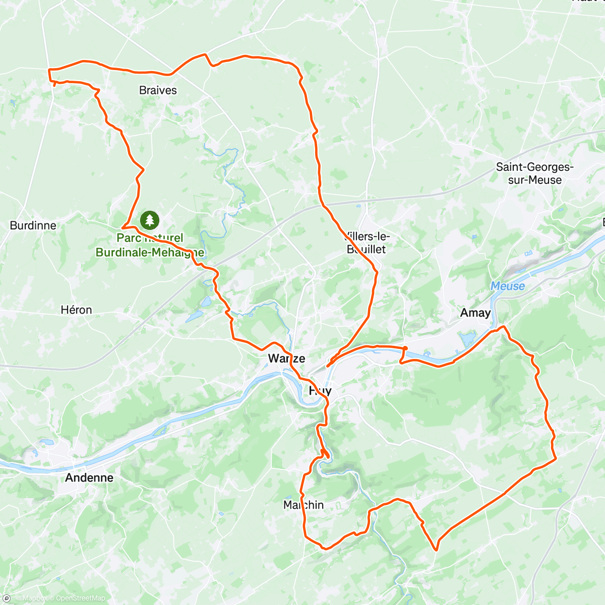 Map of the activity, Morning Ride