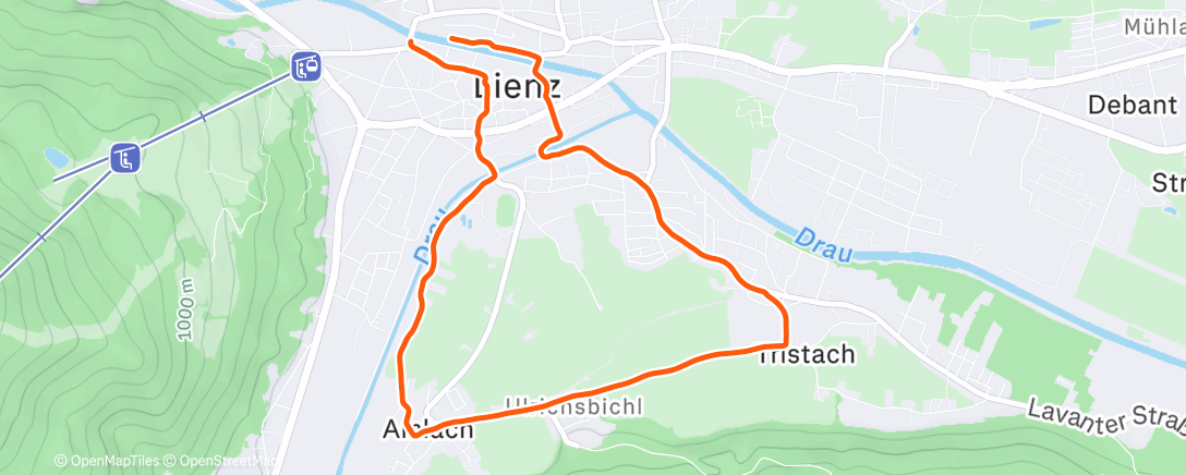 Map of the activity, Recovery Run