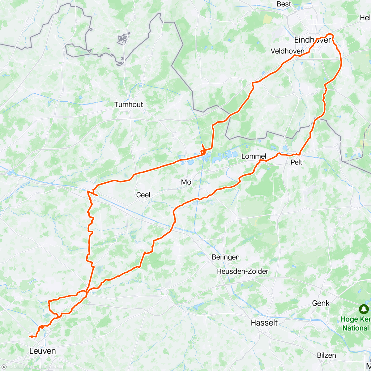 Map of the activity, Gangmaker Social Ride met Netcycling
