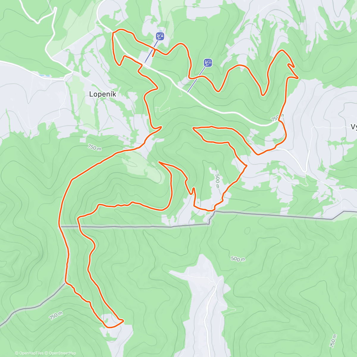 Карта физической активности (Karpaty Race Winter trail)