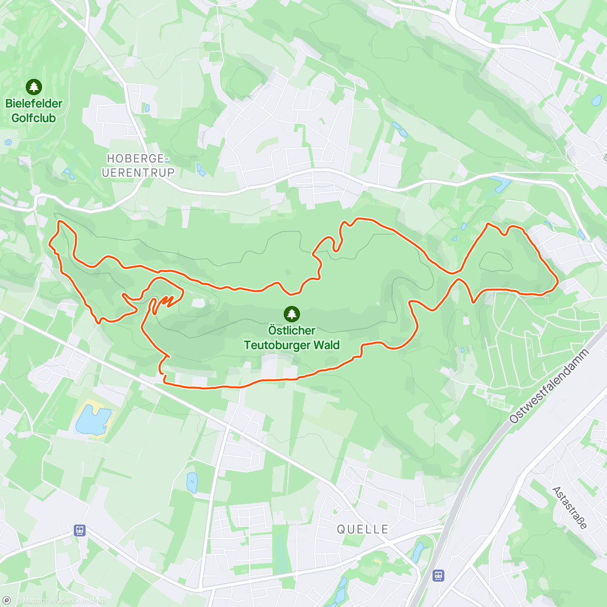 Map of the activity, Lauf im Teuto