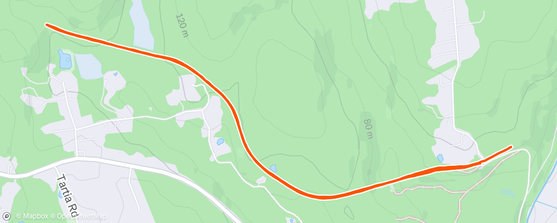 Map of the activity, Evening Run