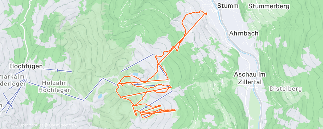 Map of the activity, Morning Alpine Ski