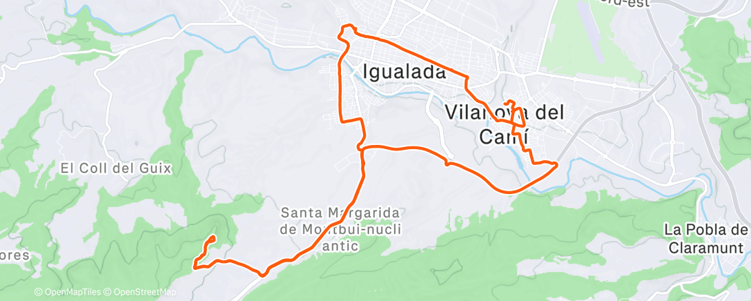 Map of the activity, La Tossa de Montbui