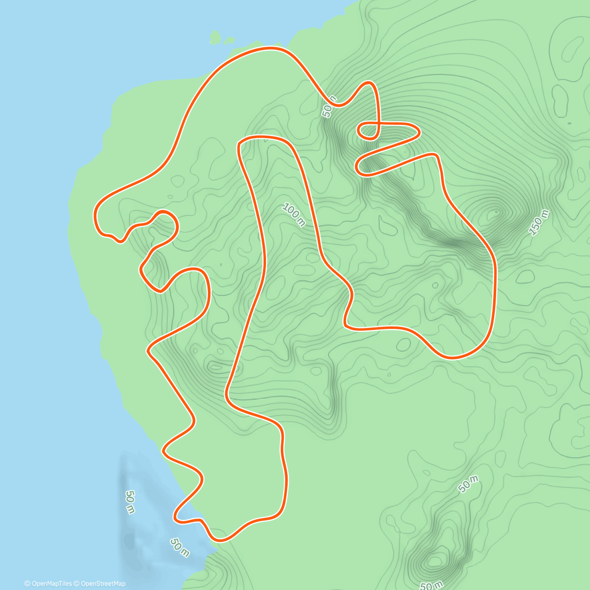 Map of the activity, Zwift - Hilly Route in Watopia