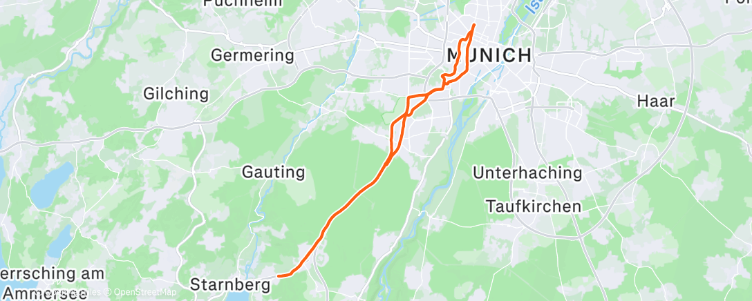 Map of the activity, Afternoon Ride