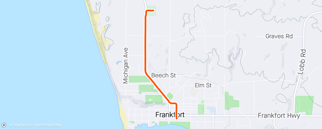 Карта физической активности (Frankfort - Walk - Cyclemeter)