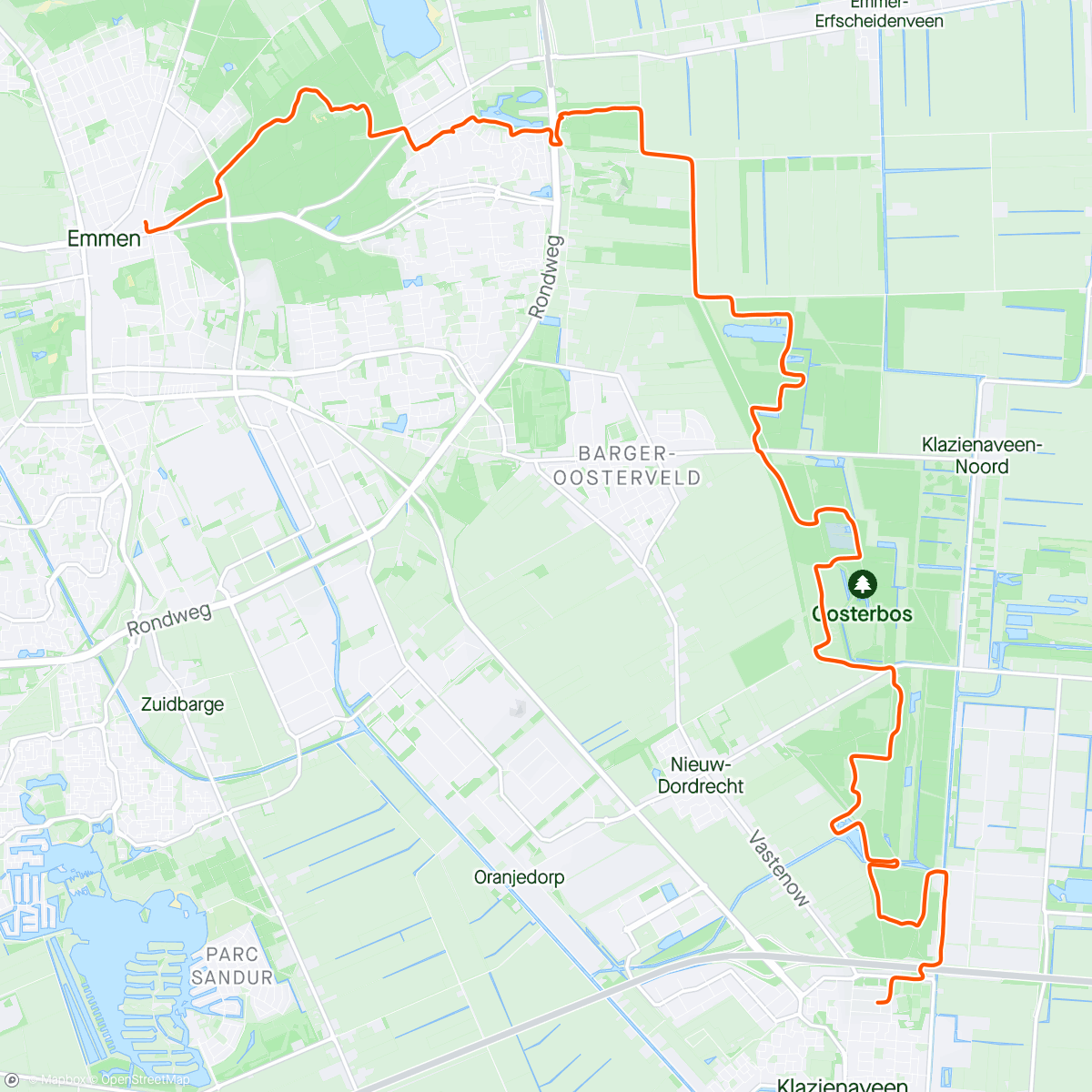 Mapa da atividade, Middagwandeling.