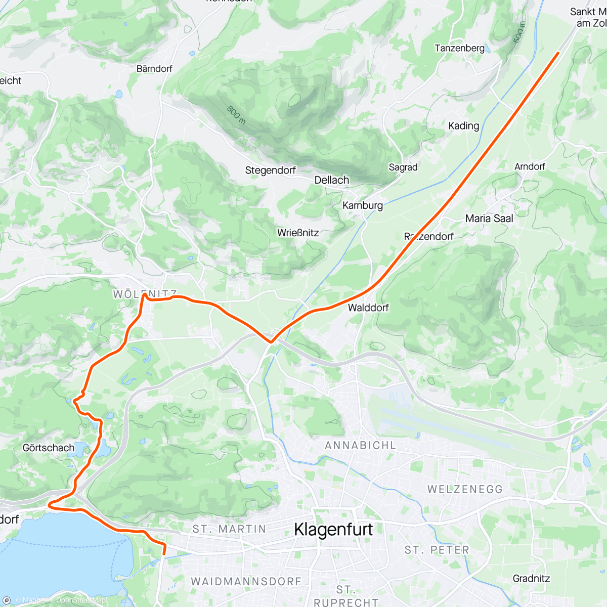 Map of the activity, ROUVY - Austria | Wörthersee area: Worunz - Willersdorf