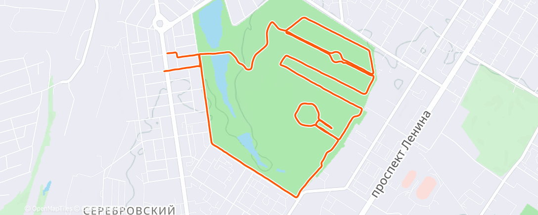 Map of the activity, Утренний забег