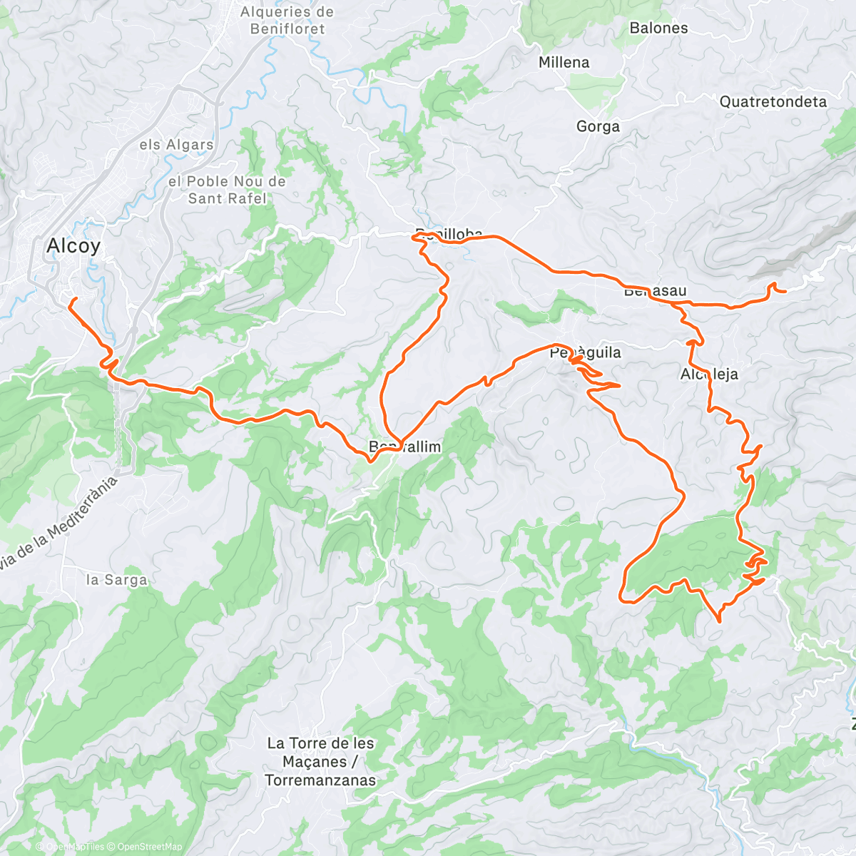 Map of the activity, Winter in the hills 🤌