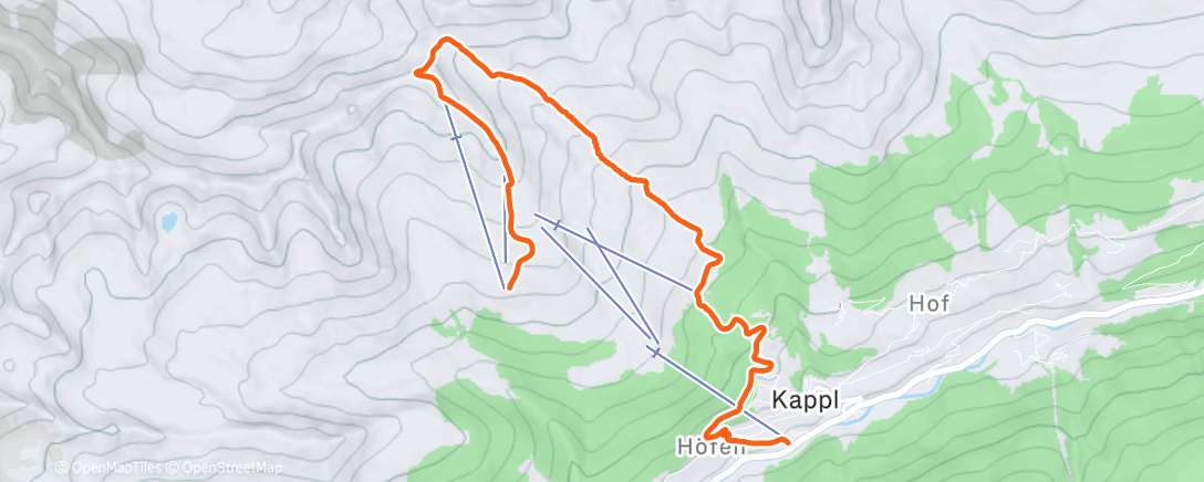 Map of the activity, „Kurzer Langer“