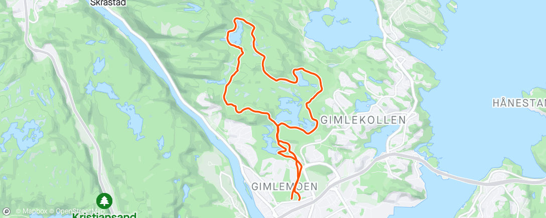 Map of the activity, 75min sti Jegersberg