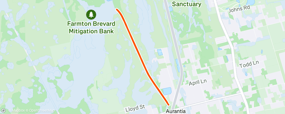 Map of the activity, Morning Run