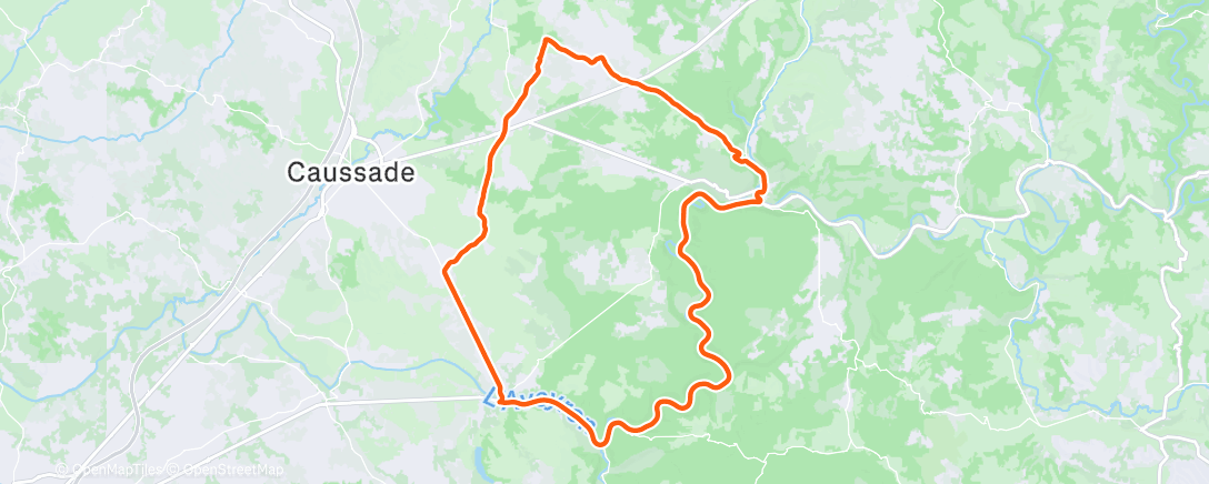 Map of the activity, Afternoon Ride