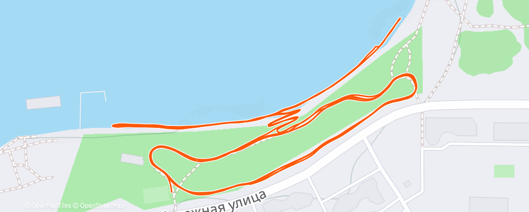 Map of the activity, Дневной забег