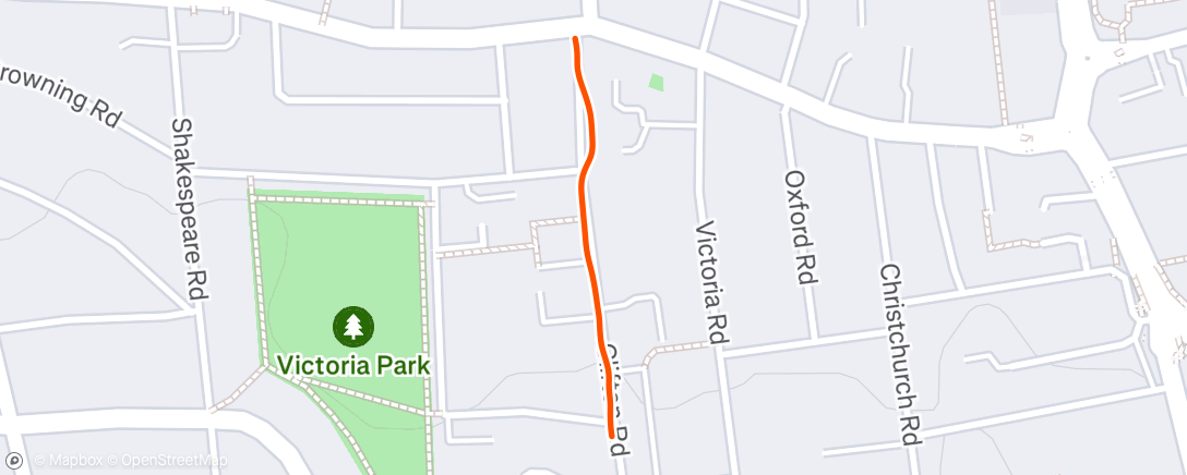 Map of the activity, Afternoon Run