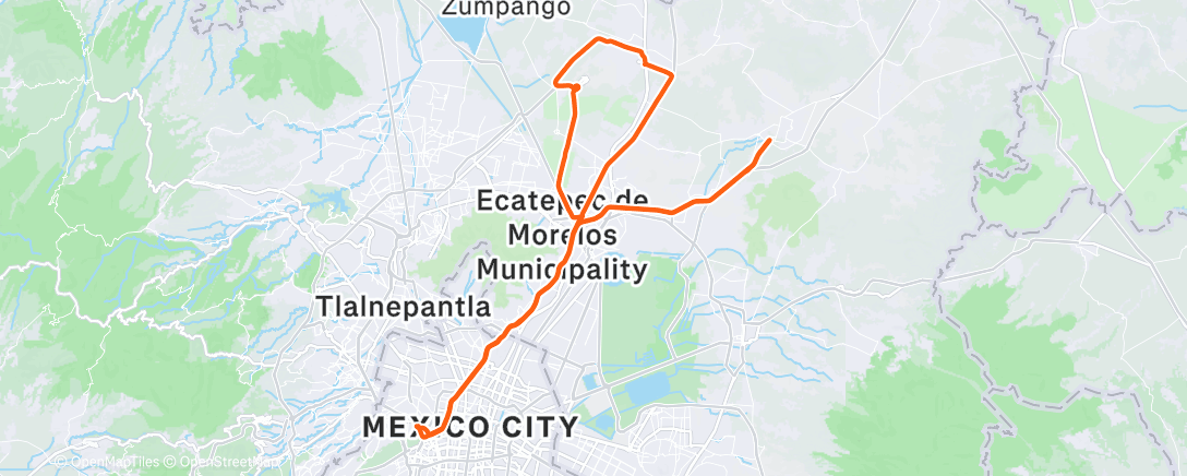 Map of the activity, Bicicleta por la mañana