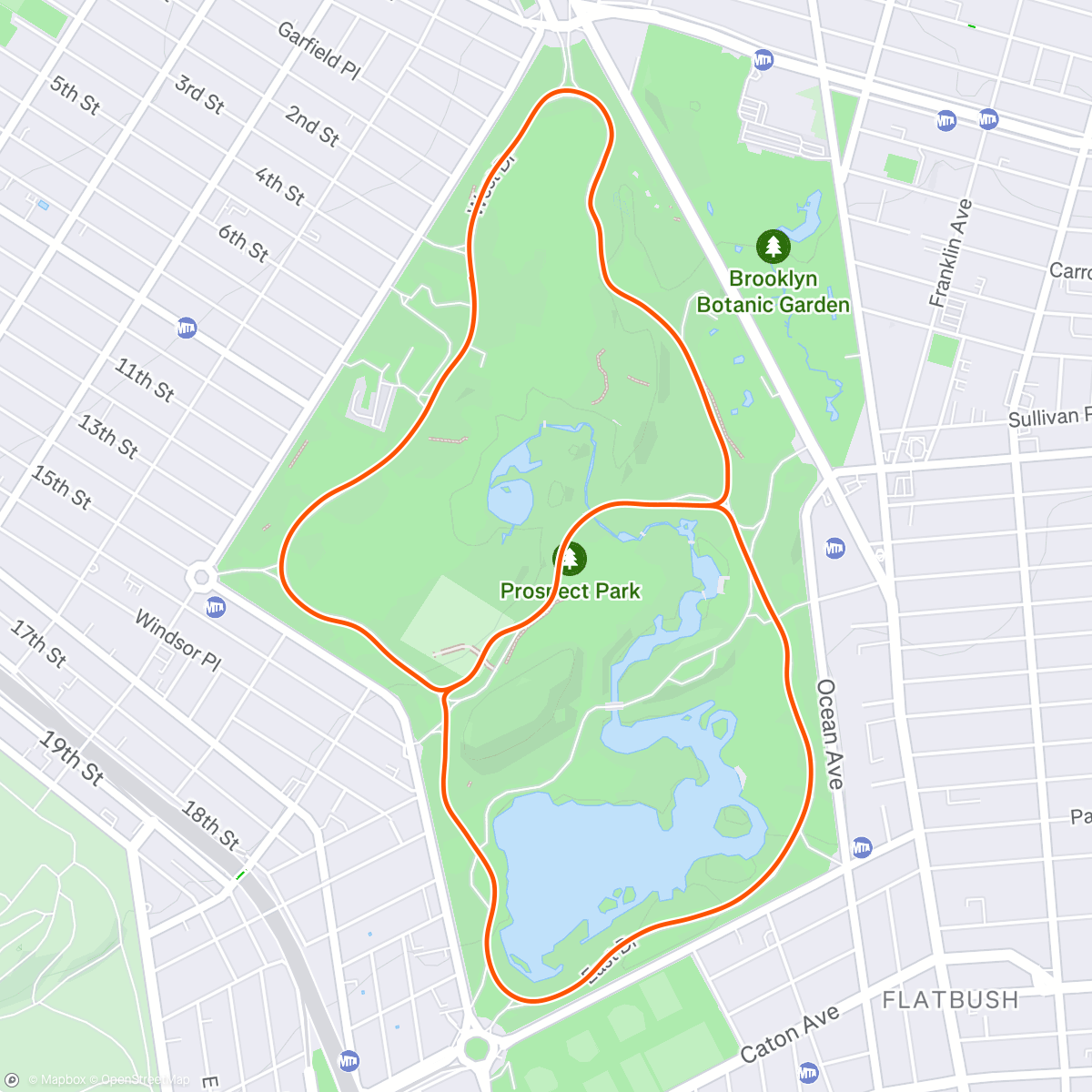 Map of the activity, First Zwiftride after surgery