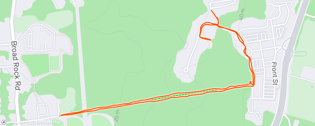 Map of the activity, Afternoon Run