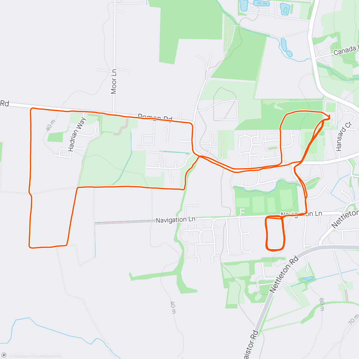 Map of the activity, Two part run fun…