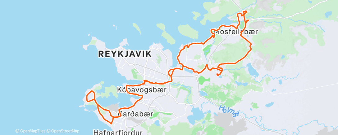 Map of the activity, Lunch Gravel Ride