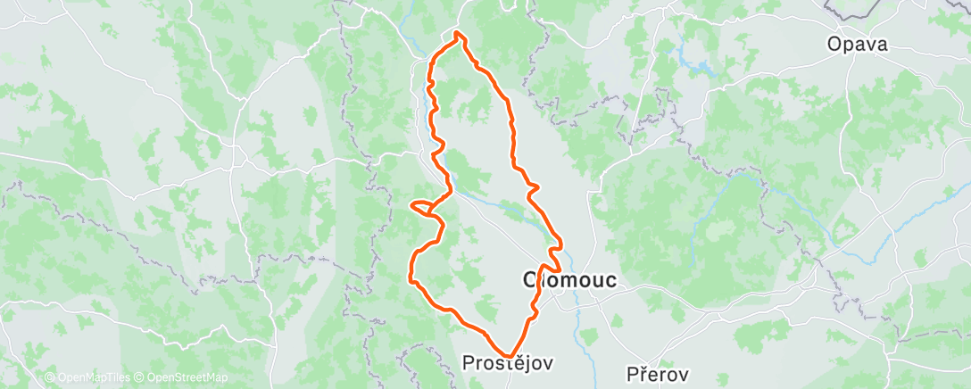 Map of the activity, 2x35 min VT1