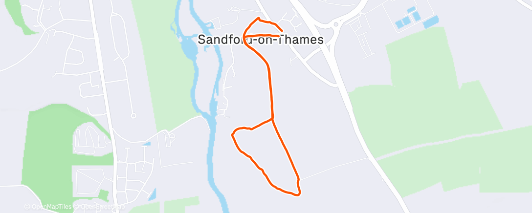 Map of the activity, Afternoon Run