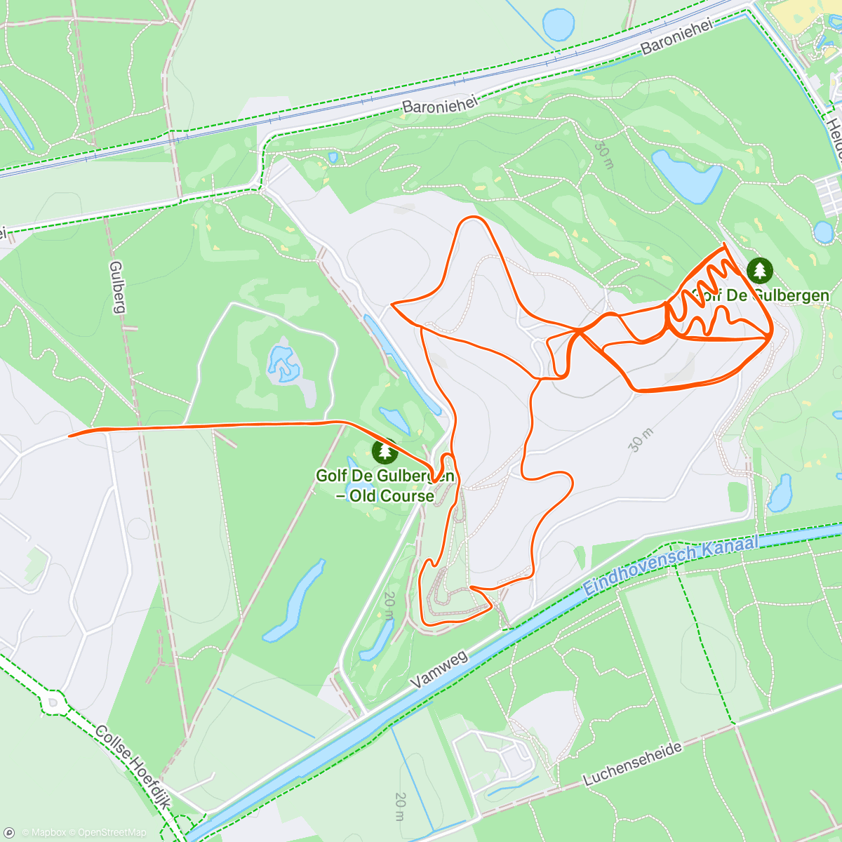 Map of the activity, D+ dinsdag