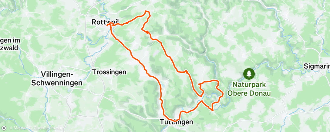 Map of the activity, Mittagsradfahrt