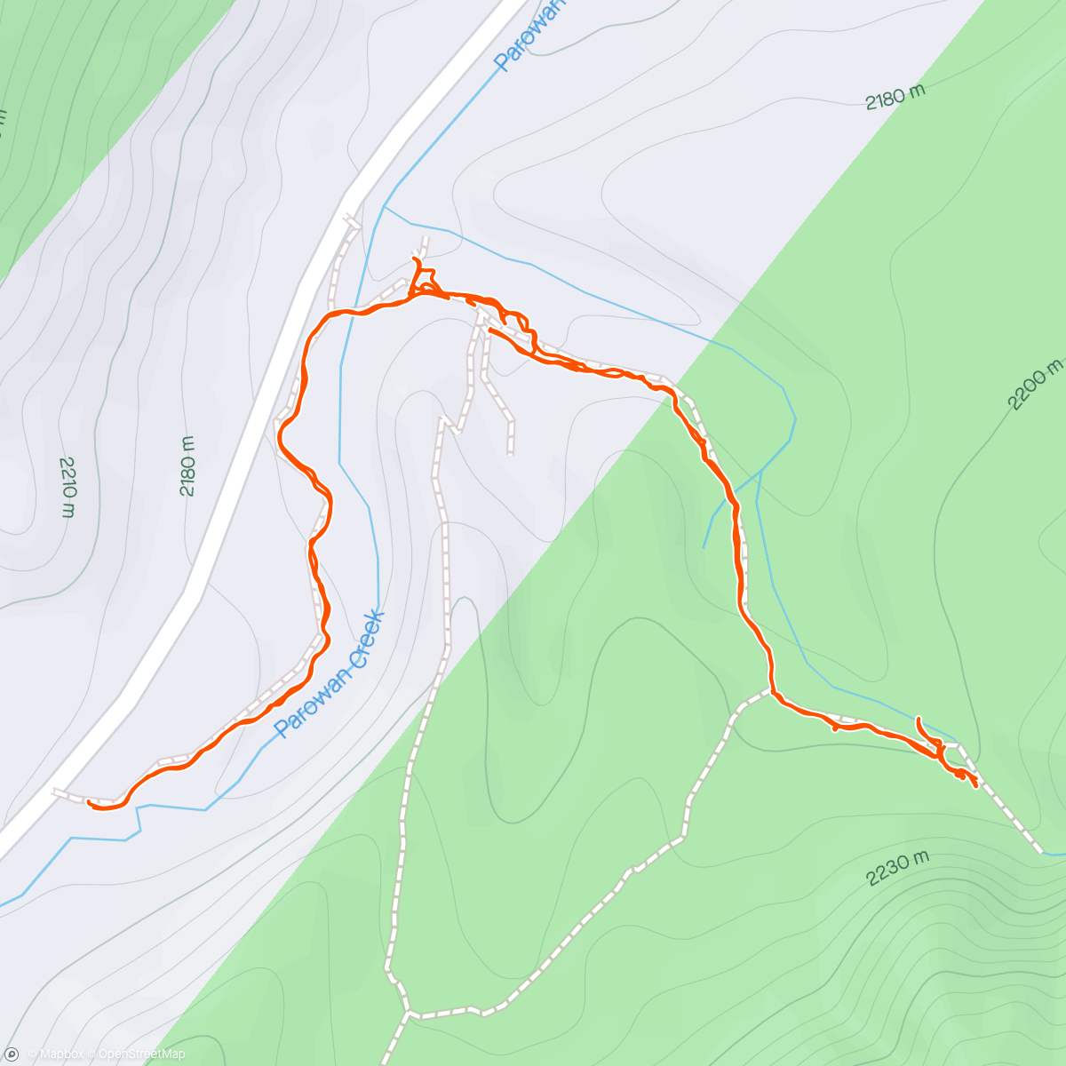 Mapa de la actividad, Hidden haven hiking trail