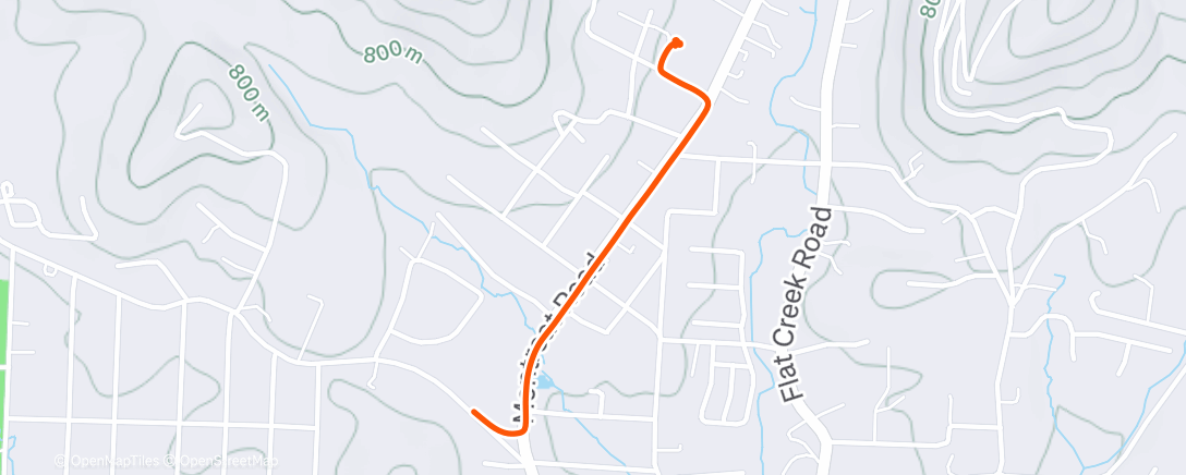 Map of the activity, Afternoon Walk